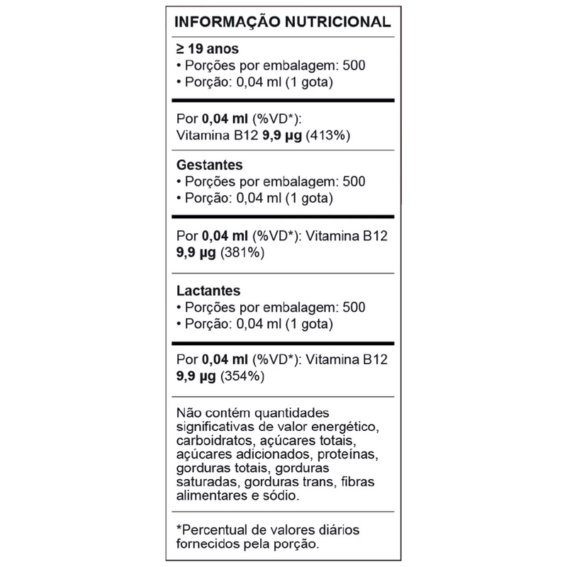 vitamina b12 - em gotas