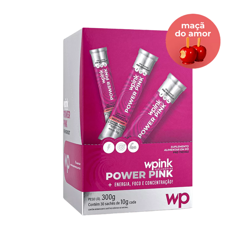 power pink de maçã do amor - pré-treino - 300g